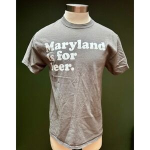 Heavy Seas Maryland is for Beer Graphic T-Shirt Skull Pirate Men's Size M